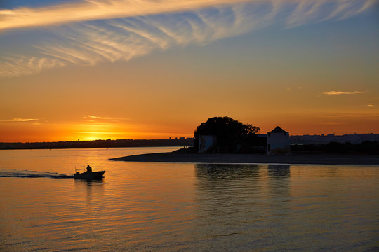 Sunset on Tejo River