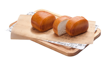 Bread from rice flour on a wooden board