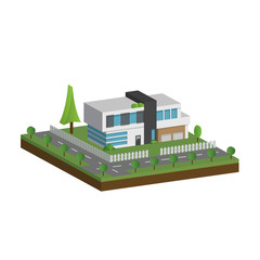 Isometric and 3D of modern houses and building architecture design.