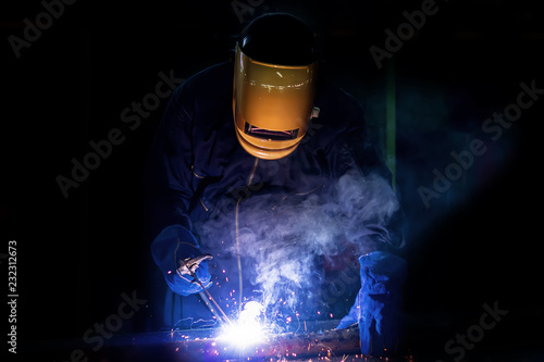 working person about welder