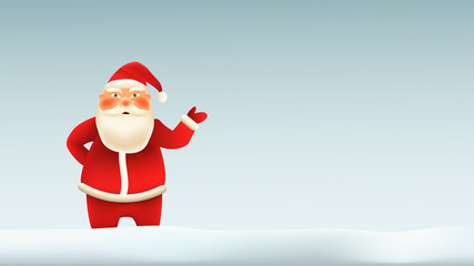 Christmas background with Santa Claus.