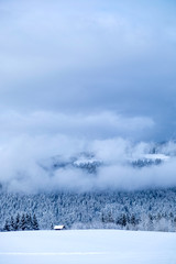 Fototapeta na wymiar Snow covered Mountain Landscape in Austria
