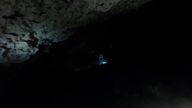 Mexico cenotes cave diving ray lights