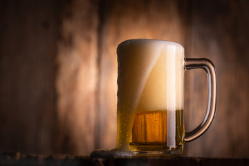 Still life with glass beer