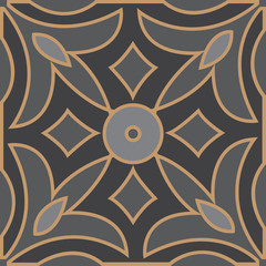 Mural decorative geometric seamless pattern