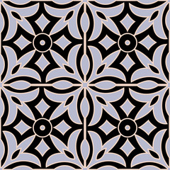 Mural decorative geometric seamless pattern