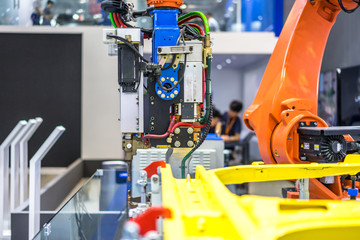 robot hand in factory