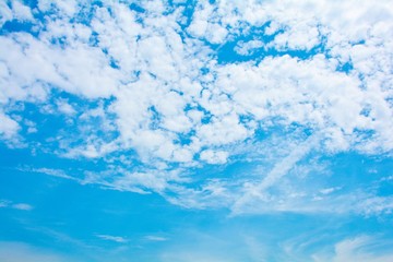 Fototapeta na wymiar blue sky with cloud in summer - background