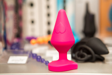 sex toys on display in the store