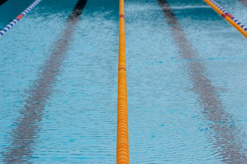 Obraz premium Lane divider in a swimming pool for training 