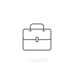 Briefcase icon. Business suitcase symbol. Diplomat handbag symbol, Bag thin line icon