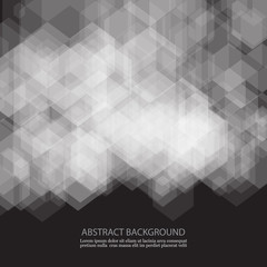 Obraz premium Abstract geometric shape from gray cubes. White squares