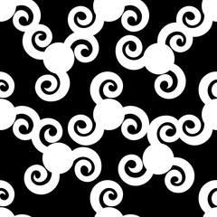 Seamless geometric abstract pattern with swirl