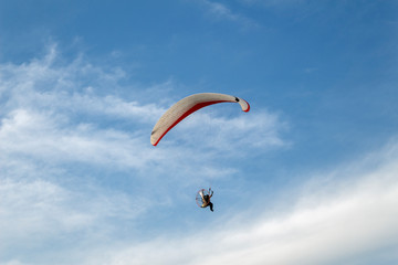 paraglider in the sky