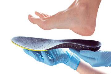  orthopedic insole in the hands