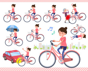 flat type Bun hair mom Sportswear_city cycle