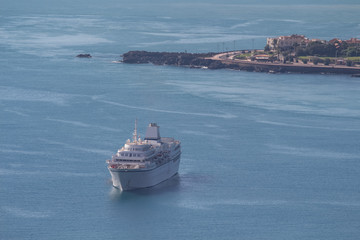 cruise liner at anchor