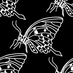 Seamless pattern. Butterfly