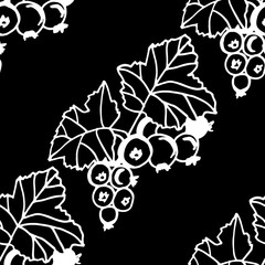 black currant seamless pattern berry