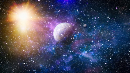 abstract space background. Night sky with stars and nebula. Elements of this image furnished by NASA