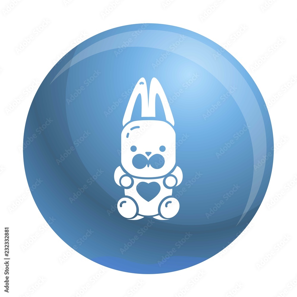 Poster candy rabbit icon. simple illustration of candy rabbit vector icon for web design isolated on white 