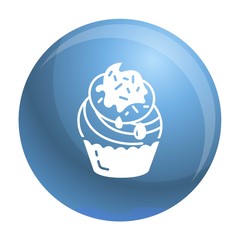 Cupcake icon. Simple illustration of cupcake vector icon for web design isolated on white background