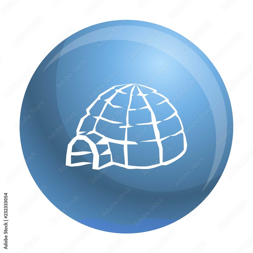 Poster alaska igloo icon. simple illustration of alaska igloo vector icon for web design isolated on white 