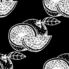orange seamless fruit pattern
