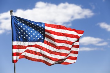 Obraz premium The flag of the United States of