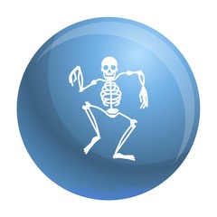 Dancing skeleton icon. Simple illustration of dancing skeleton vector icon for web design isolated on white background