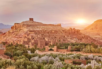 Wall murals Morocco Kasbah Ait Ben Haddou in the Atlas Mountains of Morocco. UNESCO World Heritage Site since 1987.