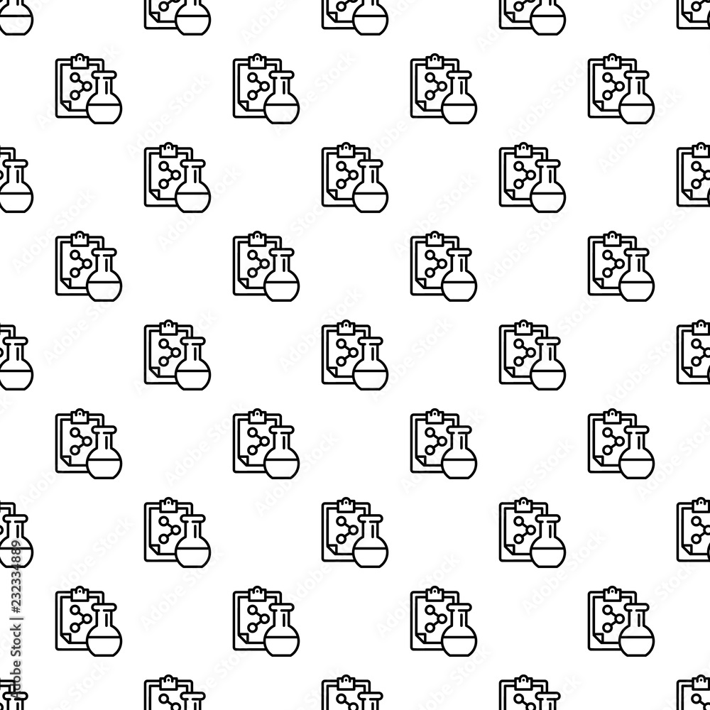 Poster chemical flask formula pattern seamless repeat background for any web design