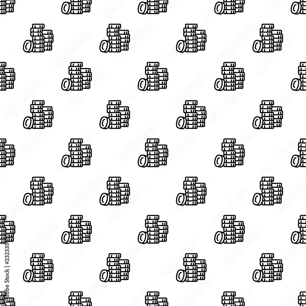Poster coins pattern seamless repeat background for any web design