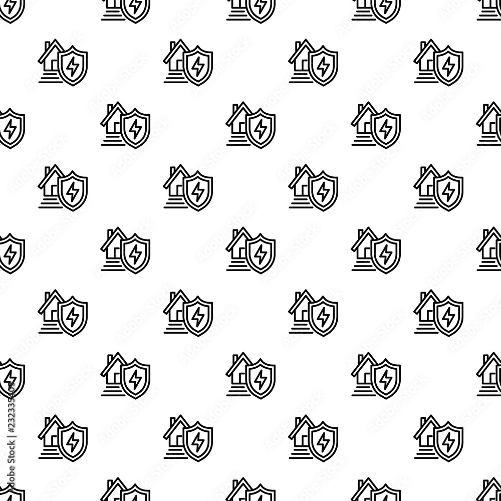 Poster energy house protect pattern seamless repeat background for any web design