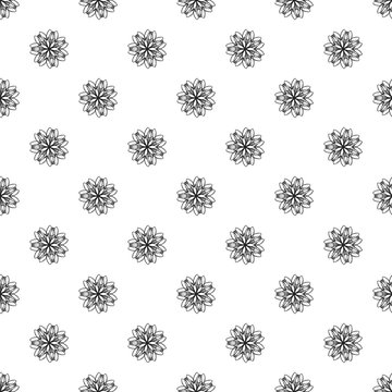Logo flower pattern seamless repeat background for any web design