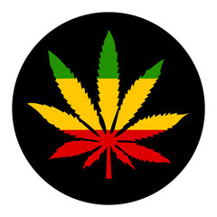 Fototapeta na wymiar Marijuana leaf vector icon