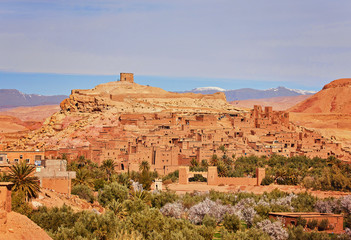 Fototapeta na wymiar Town of Ait Ben Haddou near Ouarzazate in Morocco.