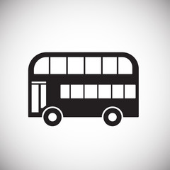 Bus on white background icon