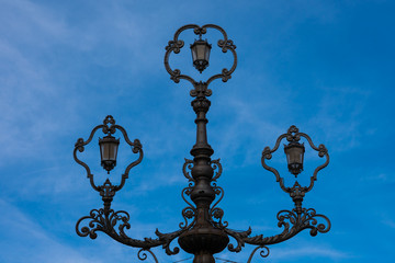 Old street lamp in Ronda, Spain