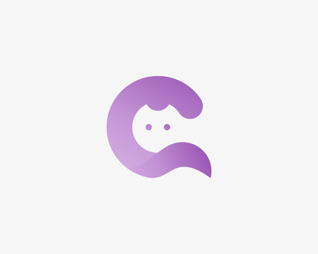 Cat colour logo design. Pet vector logotype