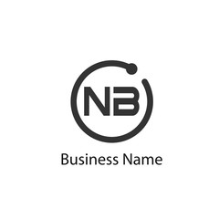 Initial Letter NB Logo Template Design