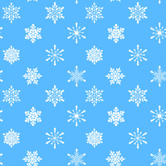 Snowflakes seamless pattern winter texture new year christmas vector illustration.
