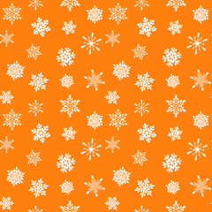 Snowflakes seamless pattern winter texture new year christmas red