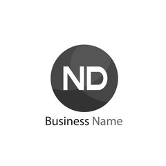 Initial Letter ND Logo Template Design