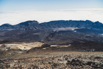 Caldera de las Cañadas at teide vulcano tenerife