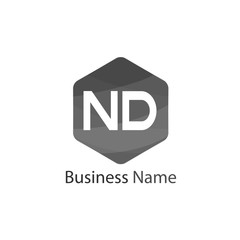 Initial Letter ND Logo Template Design