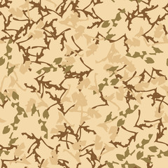 Obraz na płótnie Canvas UFO military camouflage seamless pattern in different shades of beige, brown and green colors