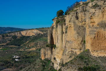 Fototapeta na wymiar View of the Tajo Gorge (Tajo de Ronda). Ronda, Spain