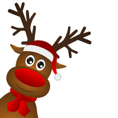 Funny cartoon christmas reindeer 