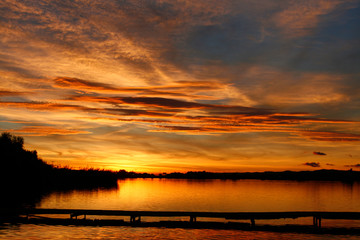 Cielo de Otoño al atardecer